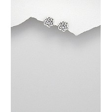 A00420-SS Sterling silver Knot ear rings