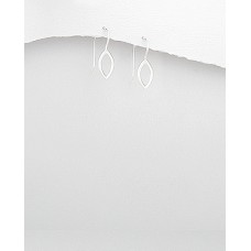 A17608-SS Sterling silver hook ear rings