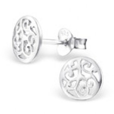 A01336-SS   Sterling silver cross ear ring