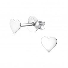 E01600-SS Sterling Silver Heart Studs