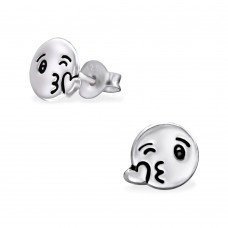 E02705-SS Sterling Silver face Ear Rings 