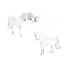 E02984-SS   Sterling Silver unicorn Ear rings 