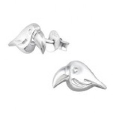 E03007-SS  Sterling Silver Bird Ear rings 