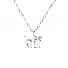 P07567-SS   Sterling Silver BFF pendant necklace