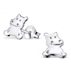 E06810-SS   Sterling Silver Hippo Ear rings 