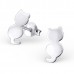 E02034-WH   Sterling Silver White Tiger Ear Ring 