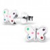 E01170-PK Sterling Silver polka dot butterfly Ear Rings with epoxy