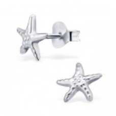 E01879-SS   Sterling Silver Star Fish Ear rings