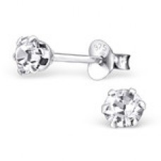 E0046P-CR   Sterling Silver Star stud Ear rings