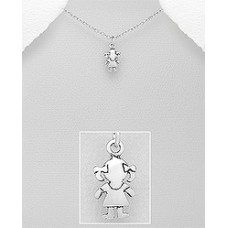 P01212-SS   Sterling silver GIRL pendant necklace