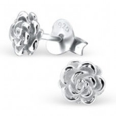 E06071-SS  Sterling Silver Rose Ear ring 