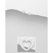 E01316-SS Sterling Silver Mini Heart Ear Rings 