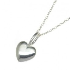 N00017-SS Sterling Silver Sml Bubble Heart Necklace